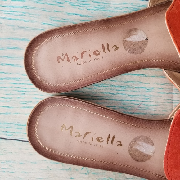 Mariella leather slide sandals size 8 - Picture 3 of 6